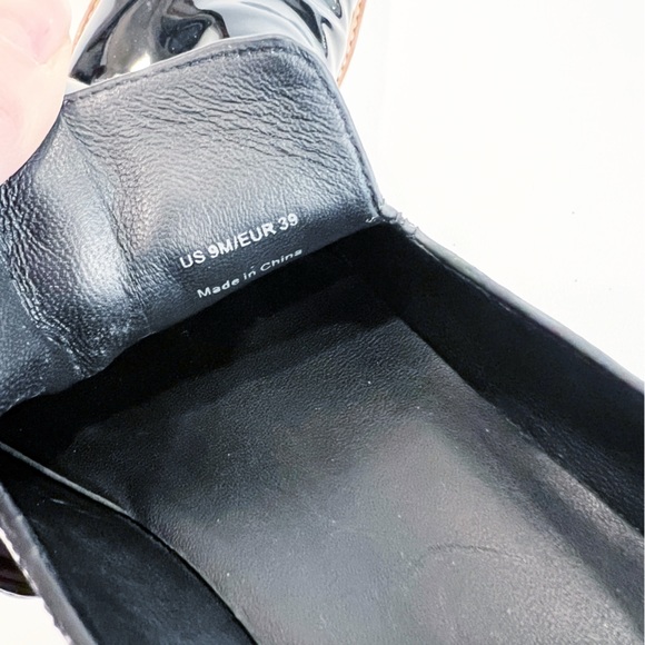 Vince Sanders Patent Leather Platform Slip On Sneakers Black Size 9 39 - Picture 10 of 11